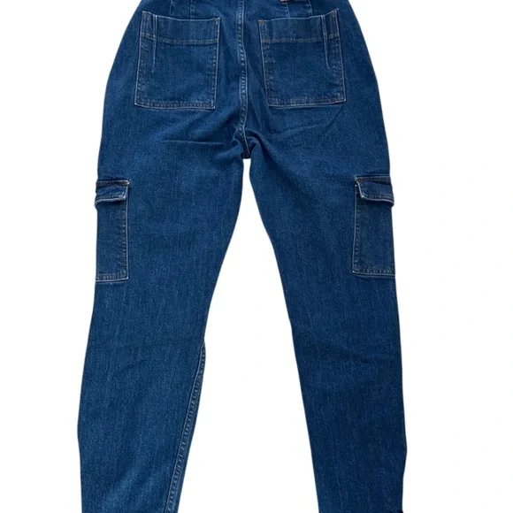 10 Crosby Derek Lam Blue Dark Wash Ankle Cropped Jeans - Picture 11 of 12